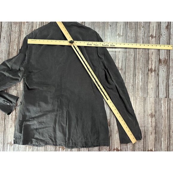 All Saints Vaga Blazer Jacket Washed Black Size 42 NWT MSPR 350 - Picture 9 of 9